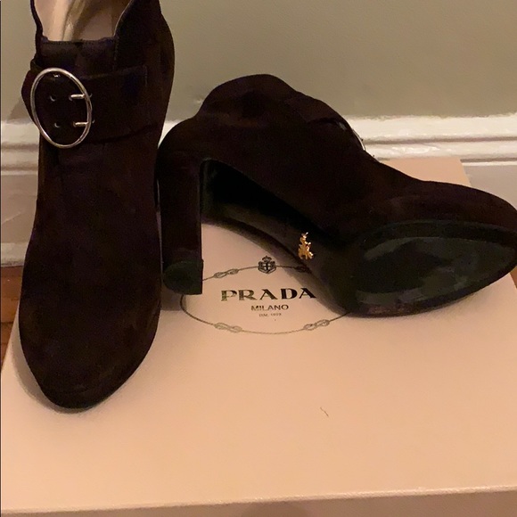 Calzature Donna - Suede Prada Boots - Picture 4 of 4